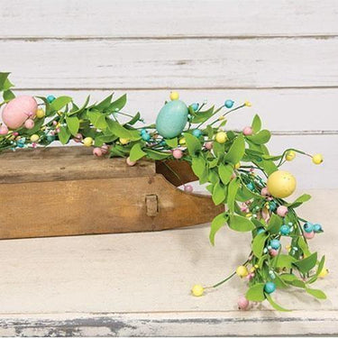 Easter Eggs & Herb Leaves Garland, 4ft - The Fox Decor